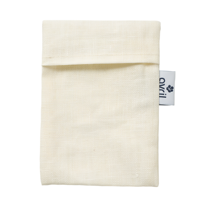 Pochette à savon en lin enduit