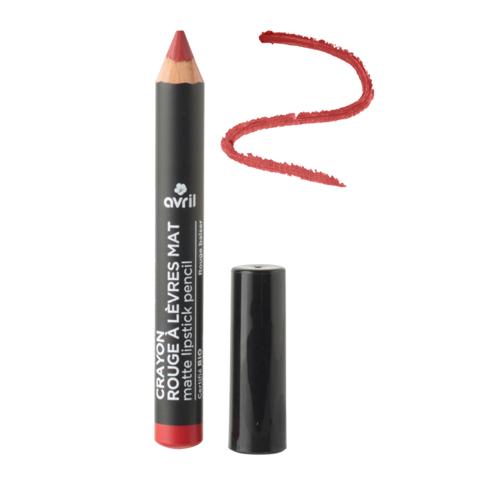 Crayon rouge à lèvres mat Rouge baiser certifié bio