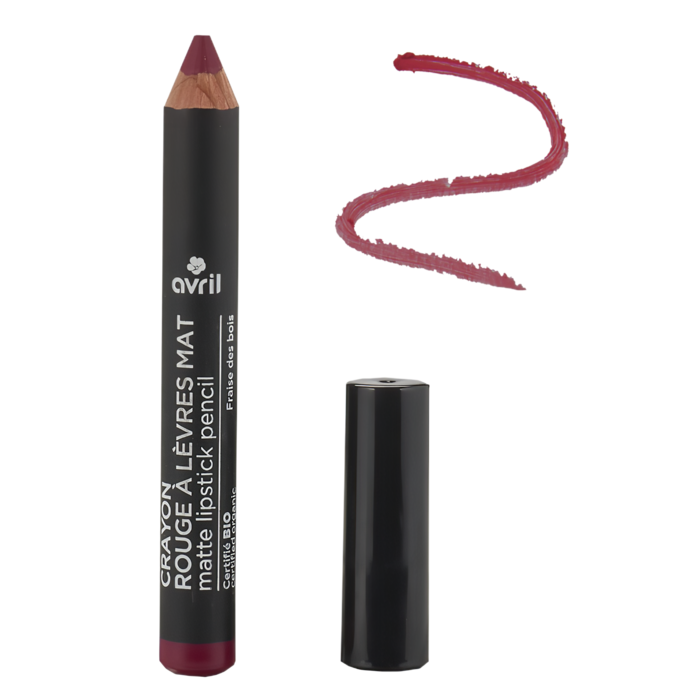 Crayon rouge à lèvres mat Fraise des Bois Certifié bio