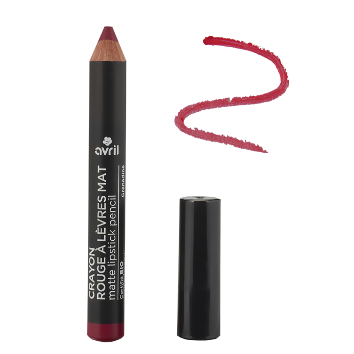 Crayon rouge à lèvres mat Grenadine Certifié bio