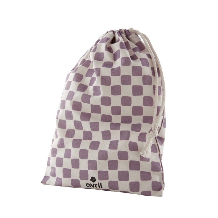 Pochon en coton bio Violet Grand Modèle Fabriqué en France