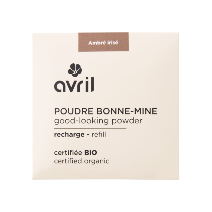 Recharge poudre bonne mine Ambré irisé Certifiée bio