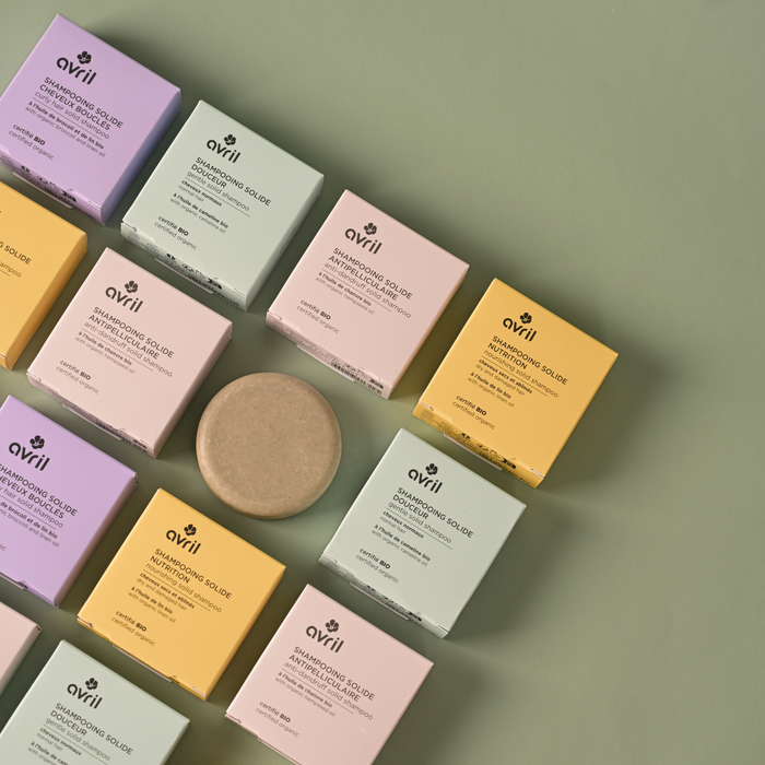 Shampooing solide purifiant cheveux gras 60g certifié bio