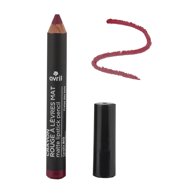 Crayon rouge à lèvres mat Fraise des Bois Certifié bio