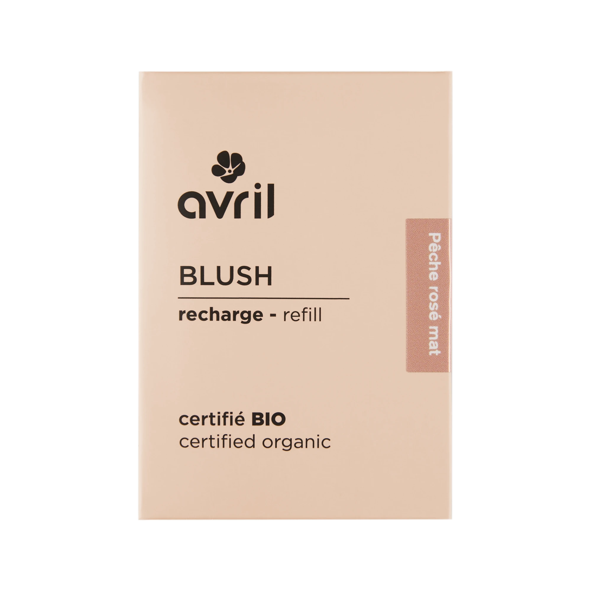 Recharge blush Pêche rosé mat Certifiée bio