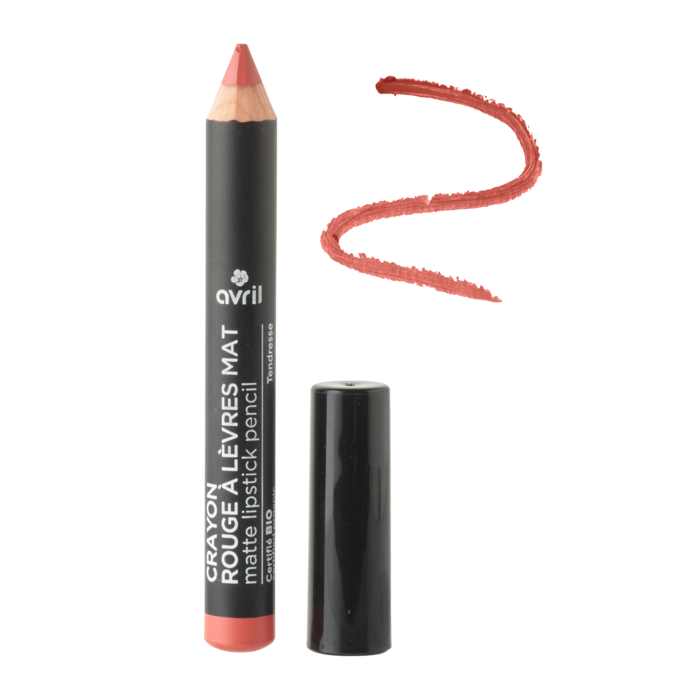 Crayon rouge à lèvres mat Tendresse certifié bio