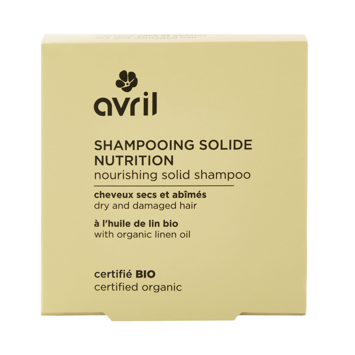 Shampooing solide nutrition cheveux secs et abîmés 60g certifié bio