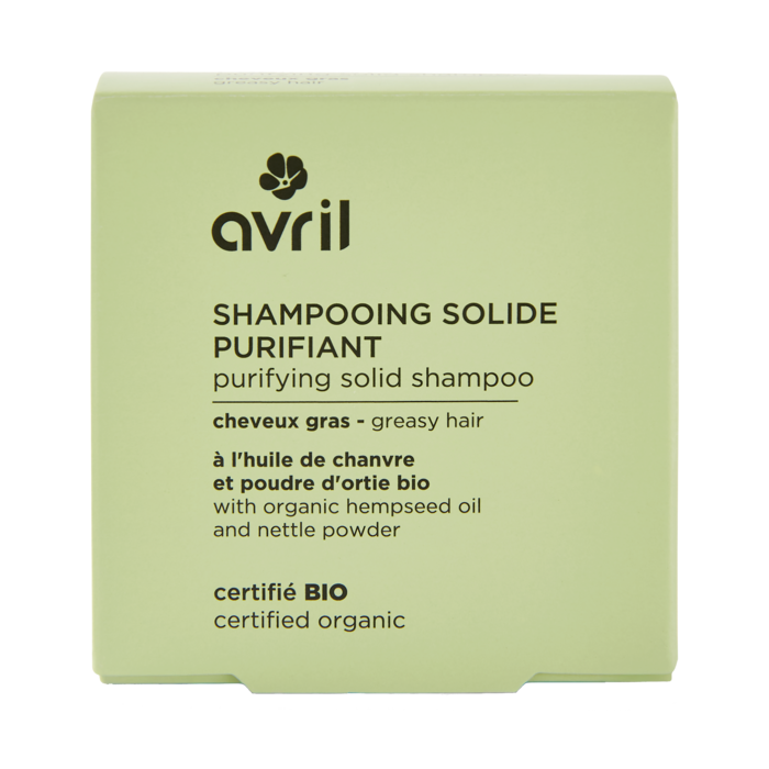 Shampooing solide purifiant cheveux gras 60g certifié bio