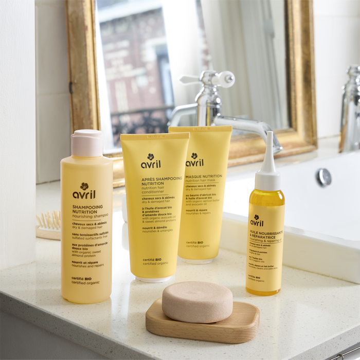Shampooing solide nutrition cheveux secs et abîmés 60g certifié bio