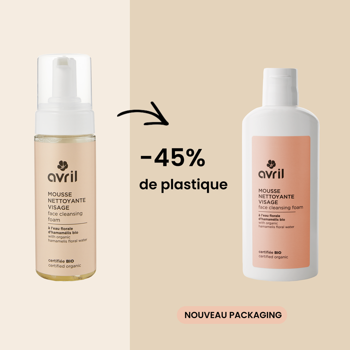 Mousse nettoyante visage 150ml - Certifiée bio