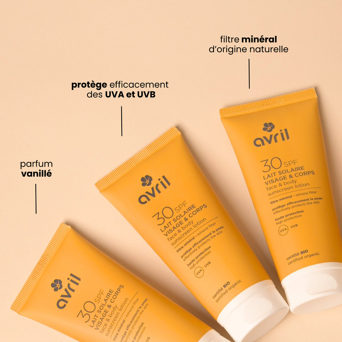 Lait solaire SPF30 100 ml - certifié bio