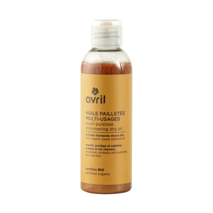 Huile pailletée multi-usages 100ml - Certifiée bio
