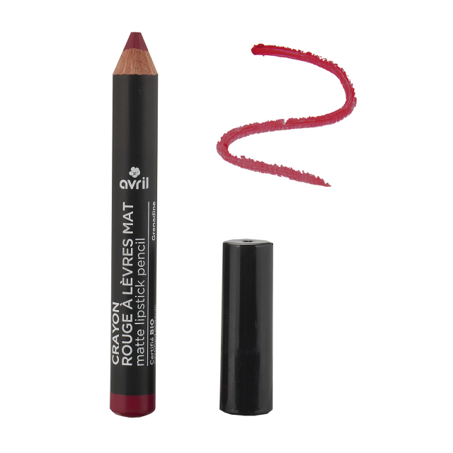 Crayon rouge à lèvres mat Grenadine Certifié bio