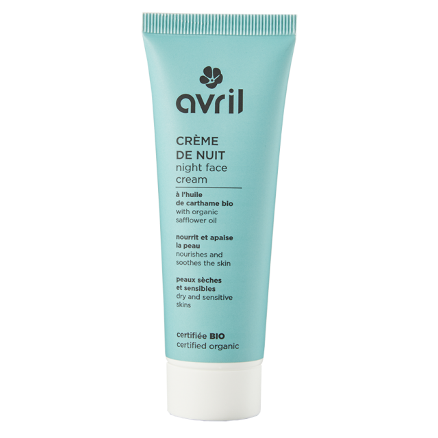 Crème de nuit peaux sèches et sensibles 50ml certifiée bio